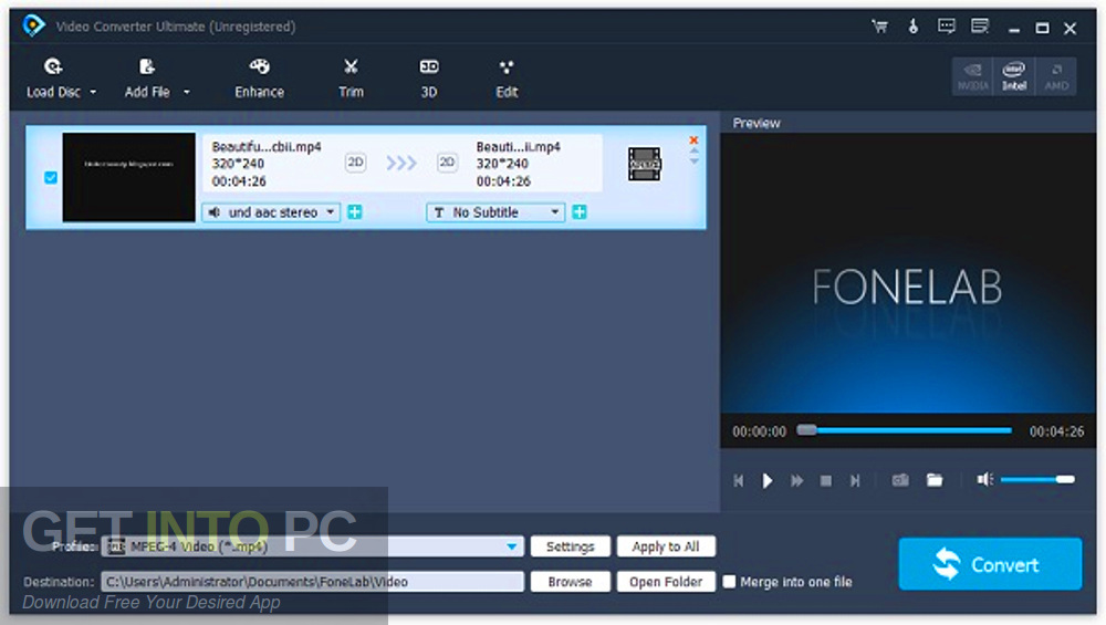 FoneLab Video Converter Ultimate Latest Version Download GetintoPC.com