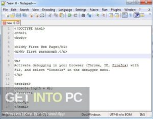 Notepad ++ 2019 Offline Installer Download-GetintoPC.com