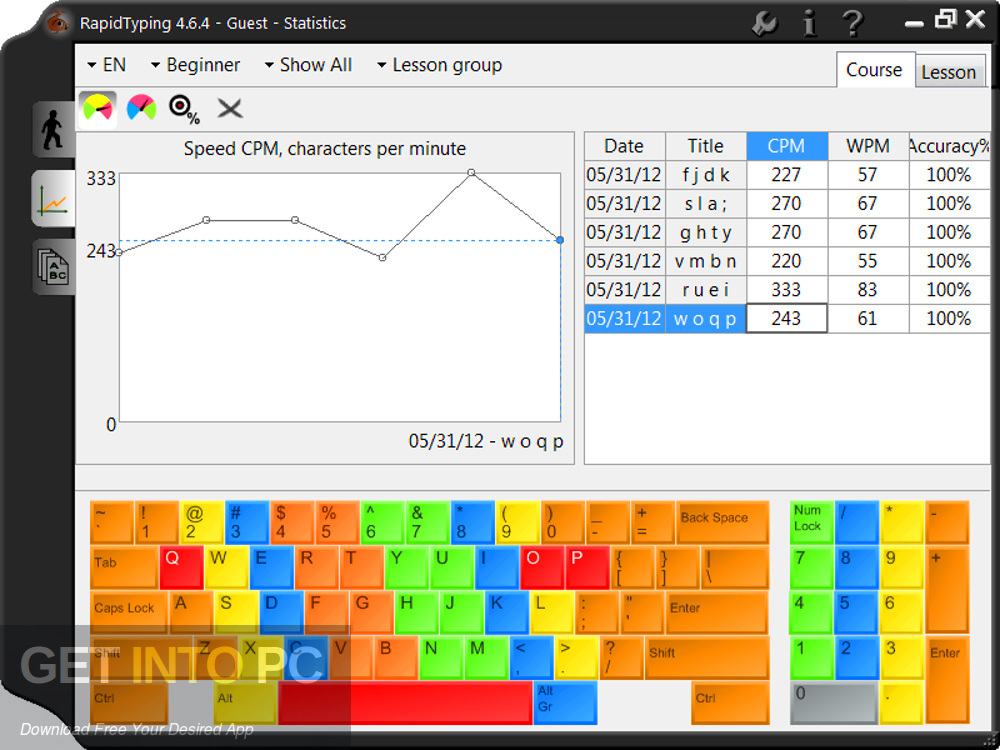 Rapid Typing Tutor Offline Installer Download GetintoPC.com