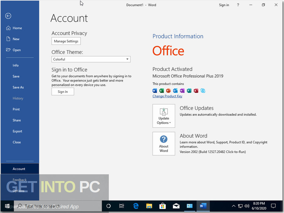 Windows 10 Pro X64 incl Office 2019 JUNE 2020 Screenshot 3 GetintoPC.com