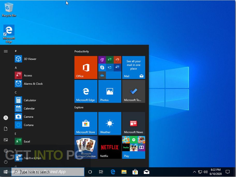 Windows 10 Pro X64 incl Office 2019 JUNE 2020 Screenshot 6 GetintoPC.com