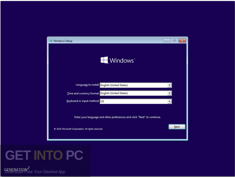 Windows 10 Pro x64 19H1 incl Office 2019 Updated Aug 2019 Screenshot 1 GetintoPC.com