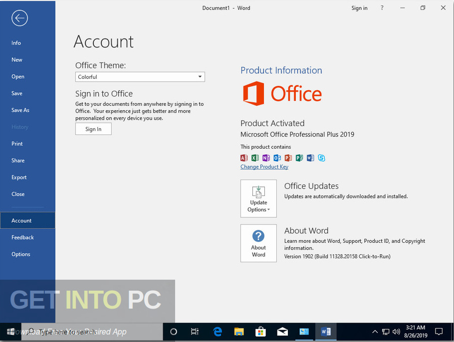 Windows 10 Pro x64 19H1 incl Office 2019 Updated Aug 2019 Screenshot 3 GetintoPC.com