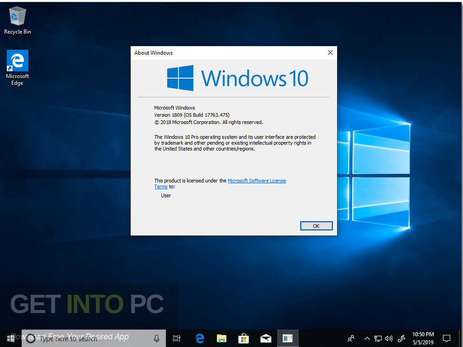 Windows 10 Pro x64 RS5 incl Office 2019 May 2019 Screenshot 5 GetintoPC.com